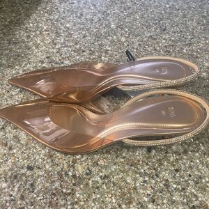 Zara Vinyl Rhinestone Heels